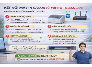 Kết Nối Máy In Canon Với WiFi (Wireless LAN) – Hướng Dẫn Từng Bước Dễ Hiểu